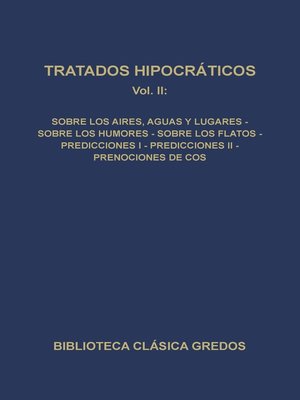 cover image of Tratados hipocráticos II